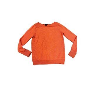 Theory Alpaca & Silk Blend Knit Sweater Orange Sz Large